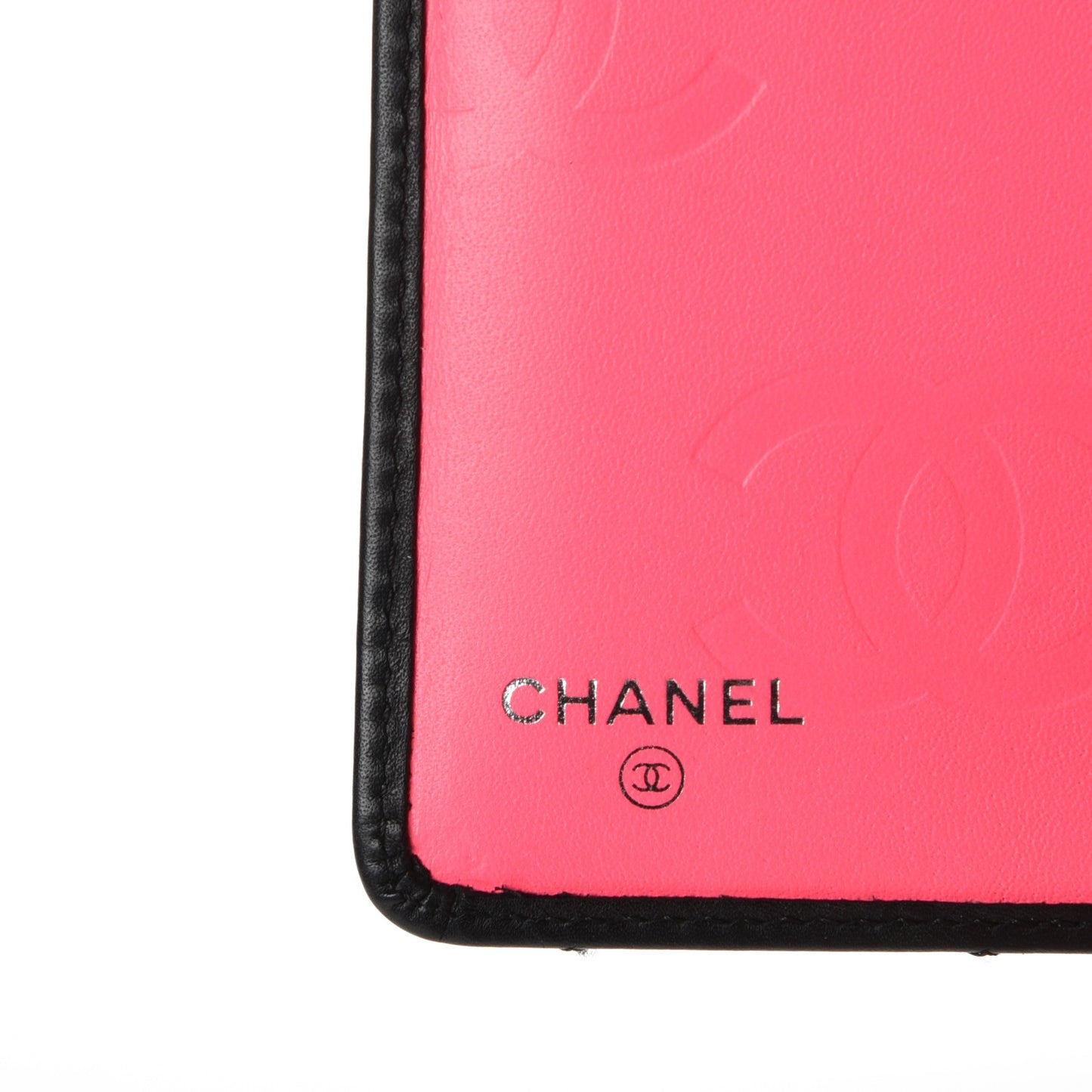 Calfskin Quilted Cambon Yen Wallet Black