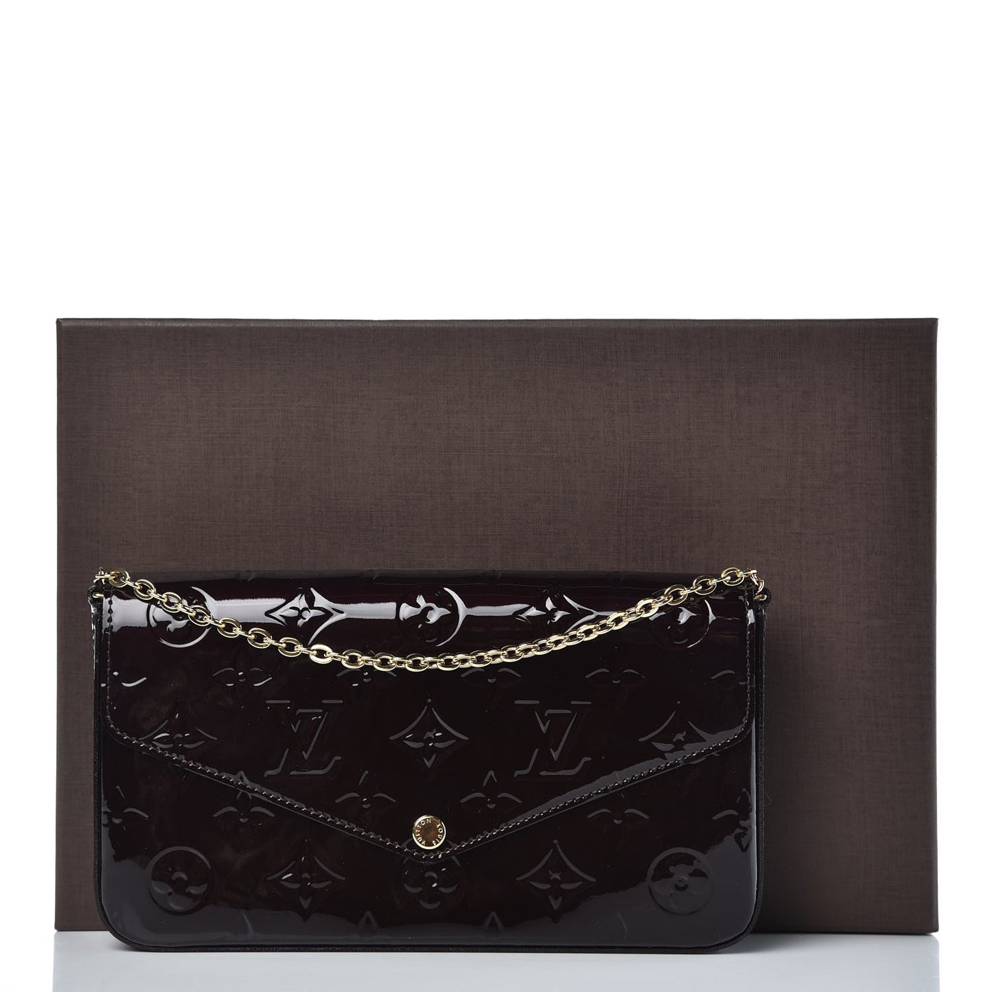 Vernis Pochette Felicie Chain Wallet Amarante