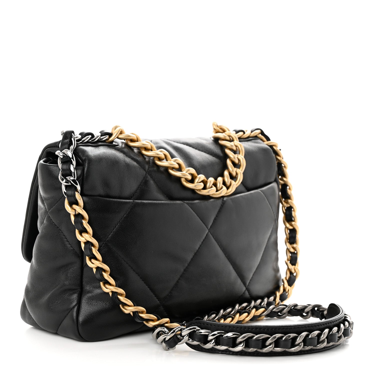 Chanel Lambskin Quilted Medium Chanel 19 Flap Black 3 of 10