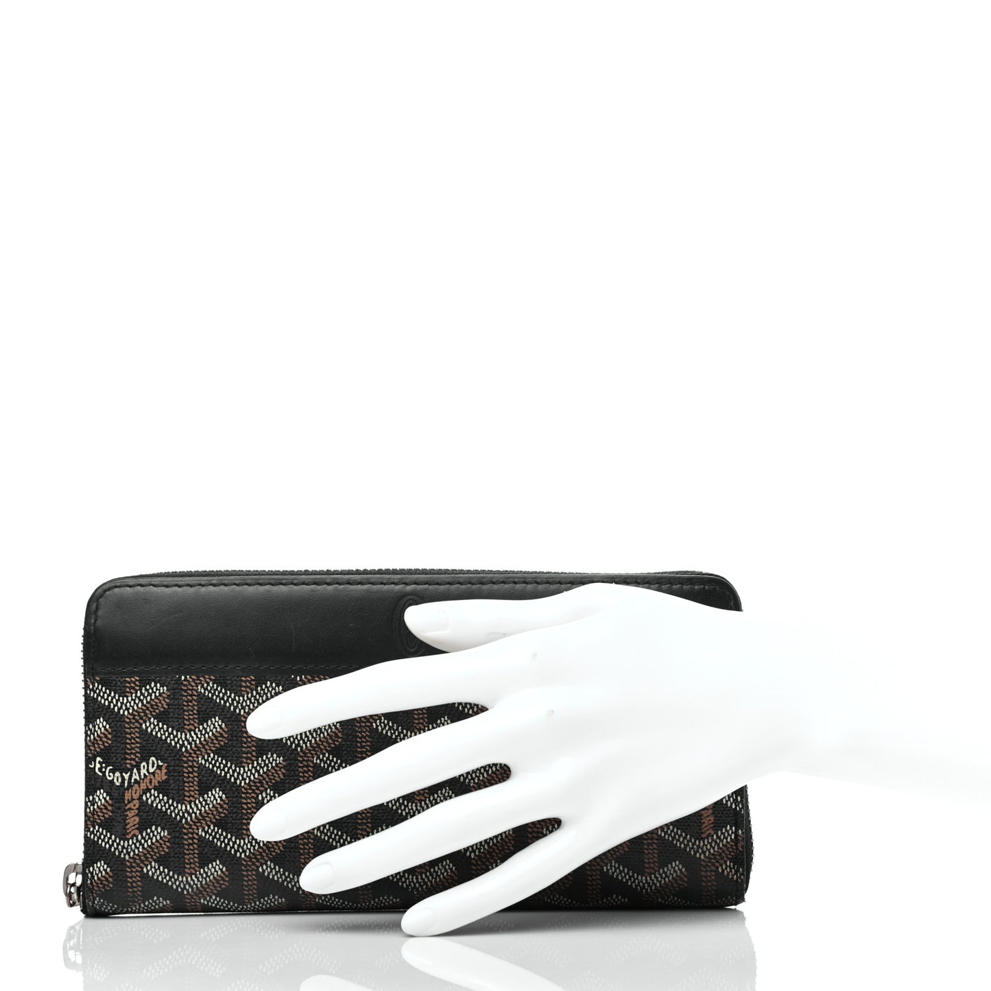 Goyardine Matignon Zip Around GM Wallet Black