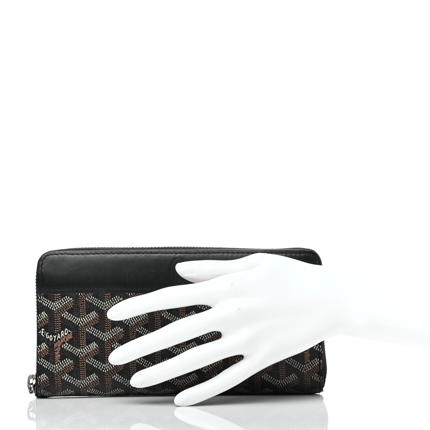 Goyard Goyardine Matignon Zip Around GM Wallet Black 2 of 9