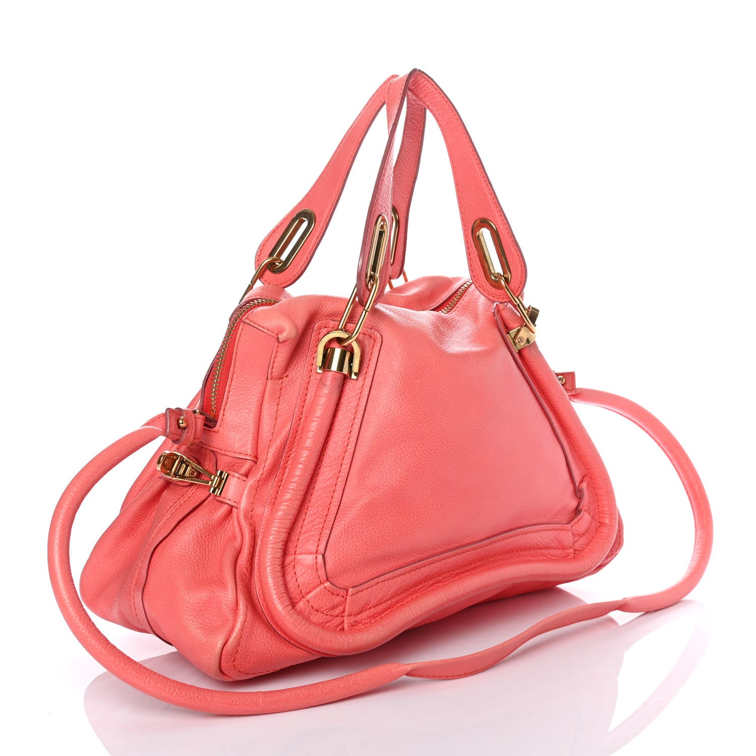 Chloe Calfskin Medium Paraty Coral 2 of 4