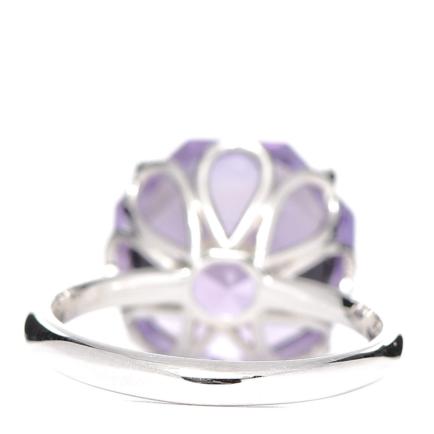 Sterling Silver Amethyst Sparklers Octagonal Cocktail Ring 52 6