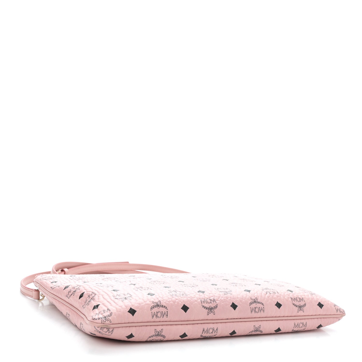 MCM Visetos Medium Crossbody Pouch Soft Pink 1739535 – FASHIONPHILE