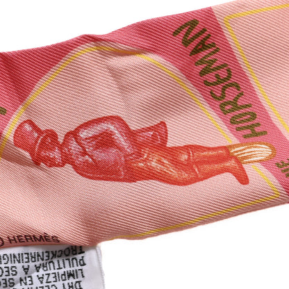 Hermes Silk Funny Ice Cream Twilly Rose Poudre Corail 4 of 5