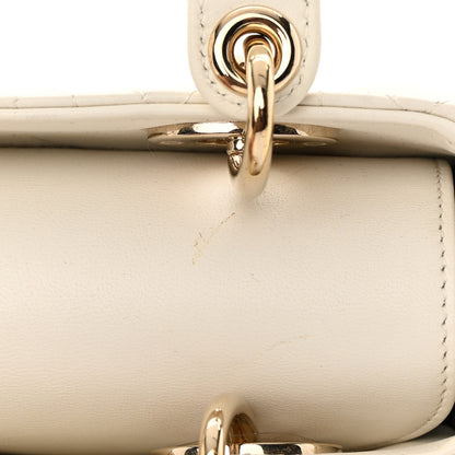 Christian Dior Lambskin Cannage Small My ABCDior Lady Dior White 11 of 16