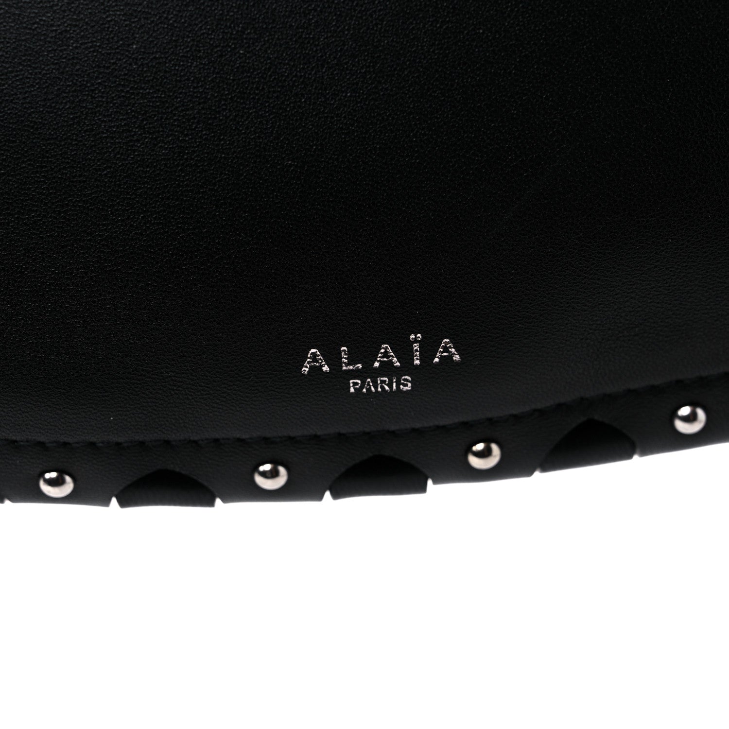 Alaia Lambskin Studded Large Demi Lune Bag Black 9 of 11