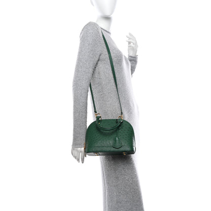 Louis Vuitton Ostrich Alma BB Menthe 2 of 9