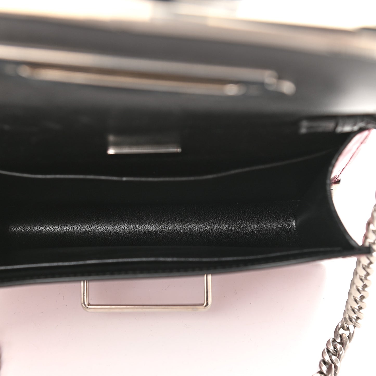 Metallic Vitello Saffiano Cahier Bag Ferro Black