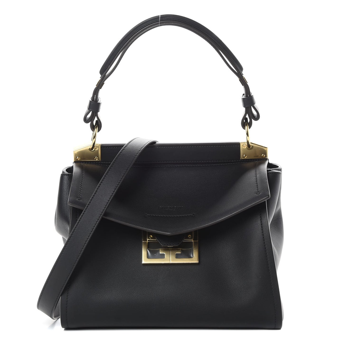 Calfskin Small Mystic Shoulder Bag Black
