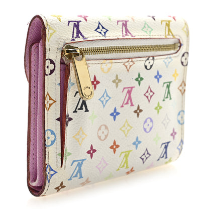 Louis Vuitton Monogram Multicolor Joey Wallet White Litchi 3 of 6