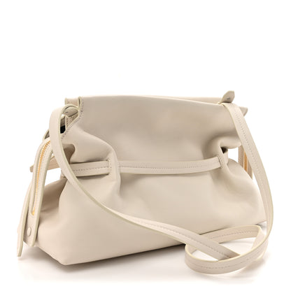 Off-White Calfskin Zip Tie Clutch White 3 of 12