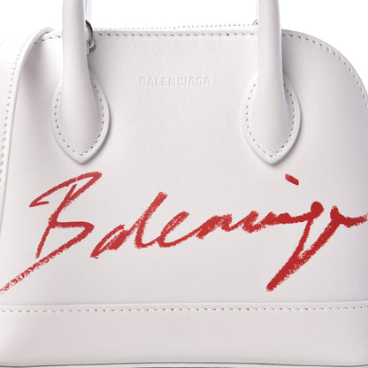 Balenciaga Calfskin Lipstick Logo XXS Ville Top Handle Bag White 11 of 13