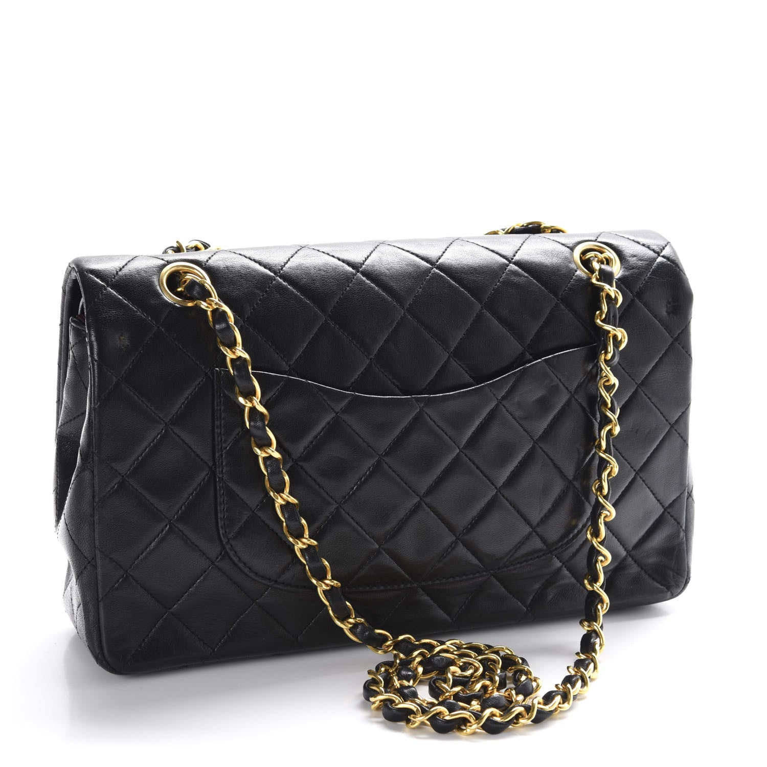 Chanel Lambskin Quilted Medium Double Flap Black 4 of 11