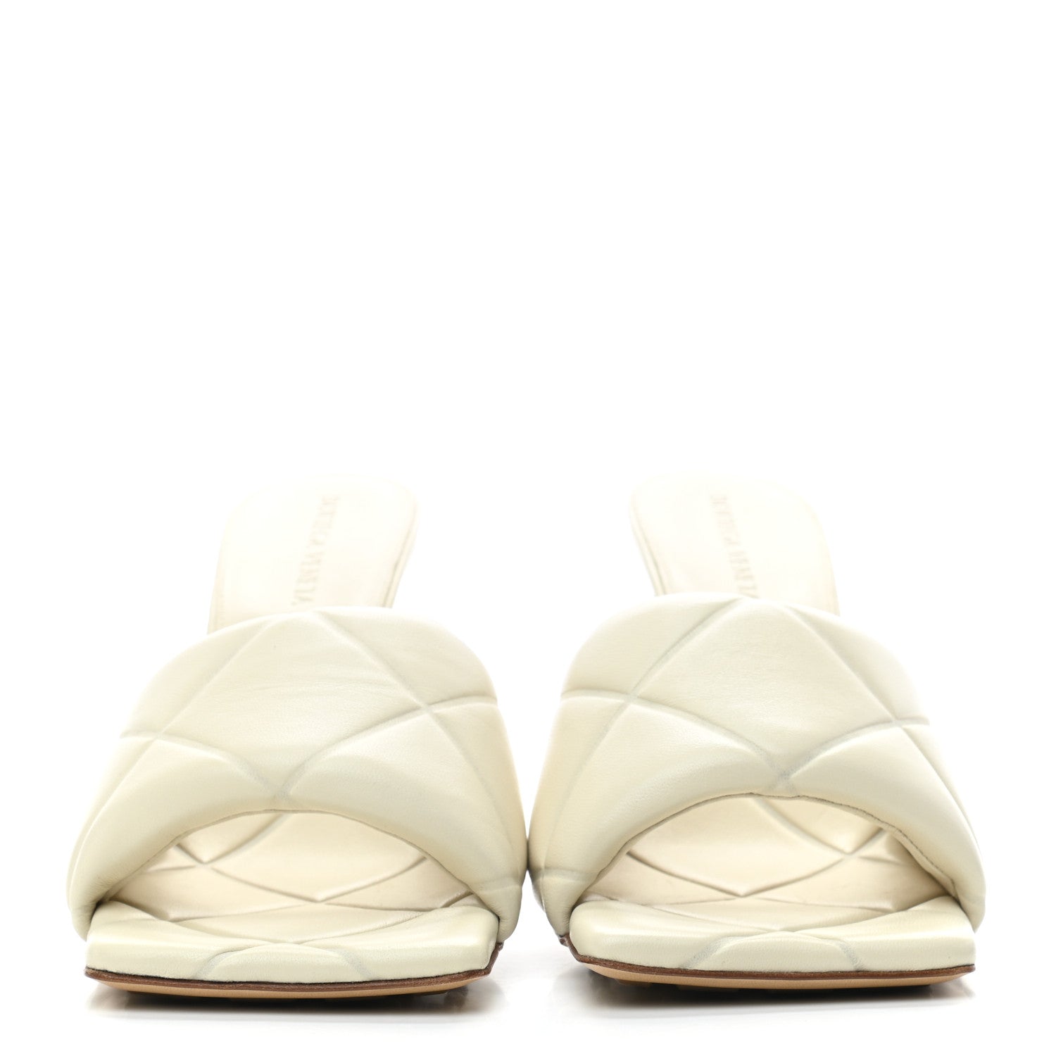Bottega Veneta Nappa Quilted Rubber Lido Mule Sandals 39 Sea Salt 2 of 6