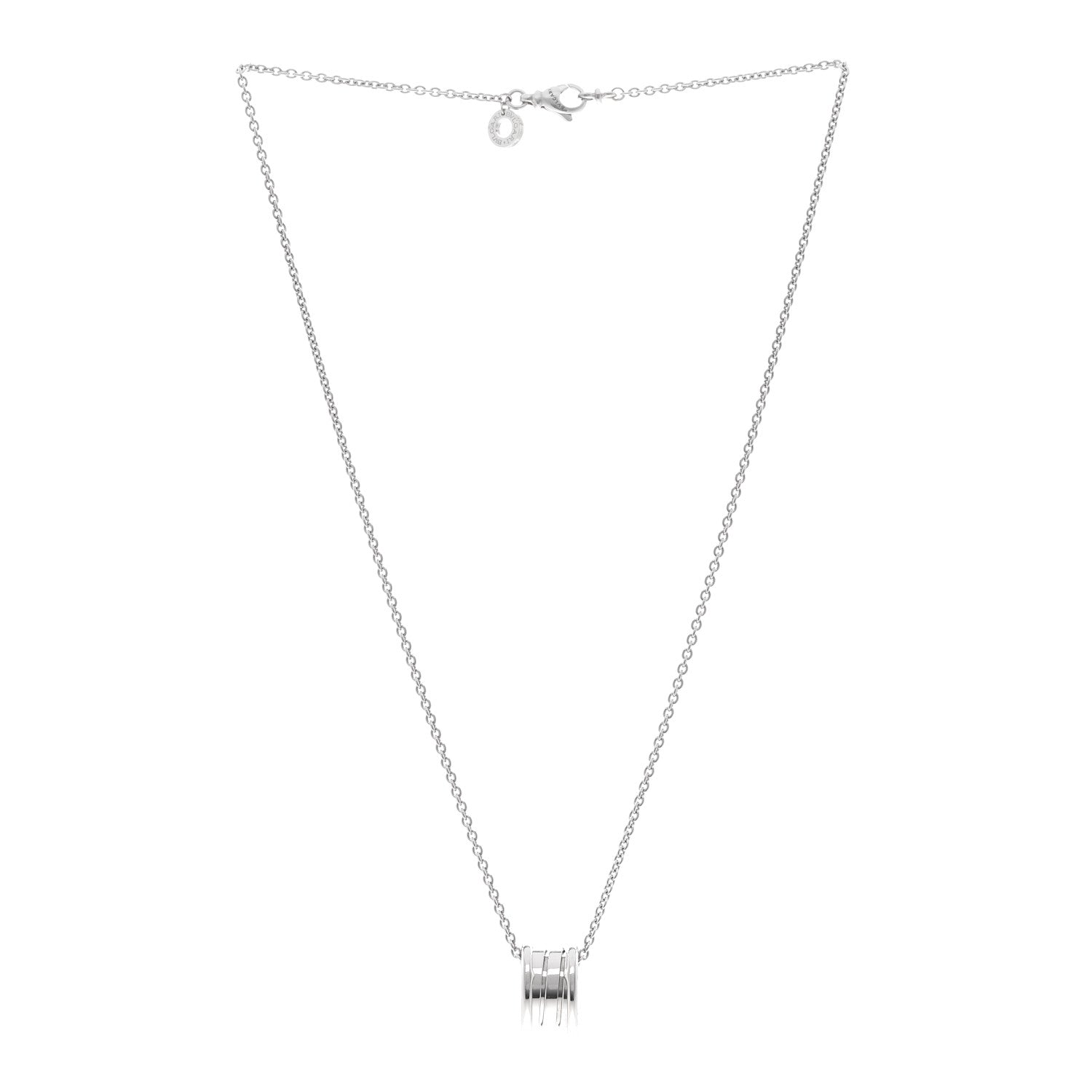 Bulgari 18K White Gold B.Zero1 Pendant Necklace 3 of 4