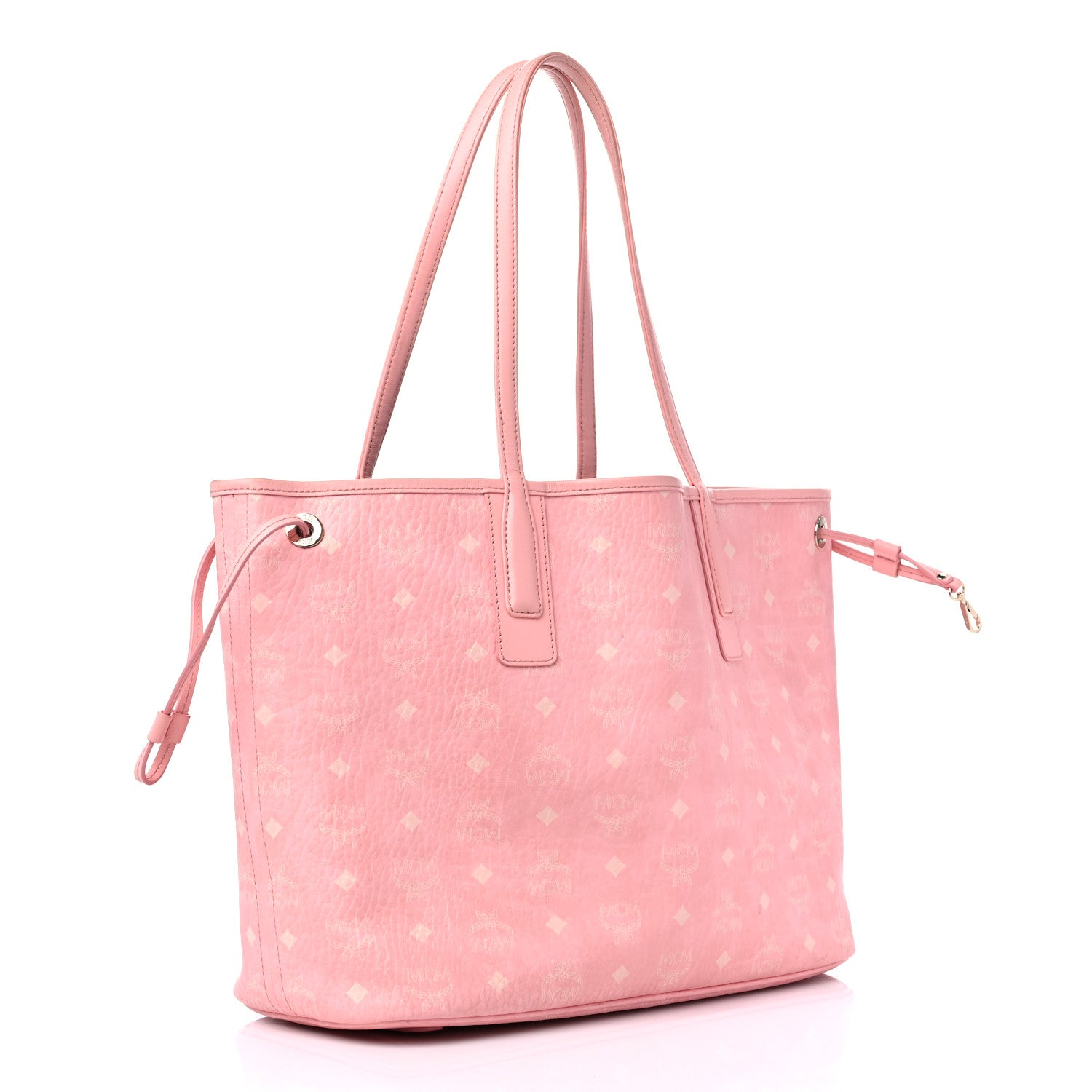 MCM Visetos Medium Liz Reversible Shopper Tote Blossom Pink 3 of 17