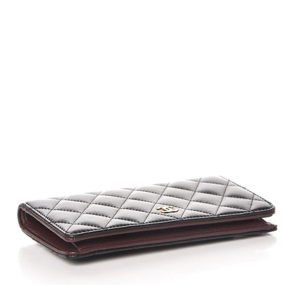 Chanel Lambskin Quilted Yen Wallet Black 4 of 9