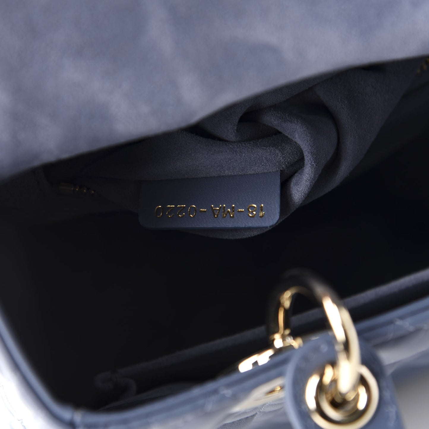 Lambskin Cannage Medium Lady Dior Navy