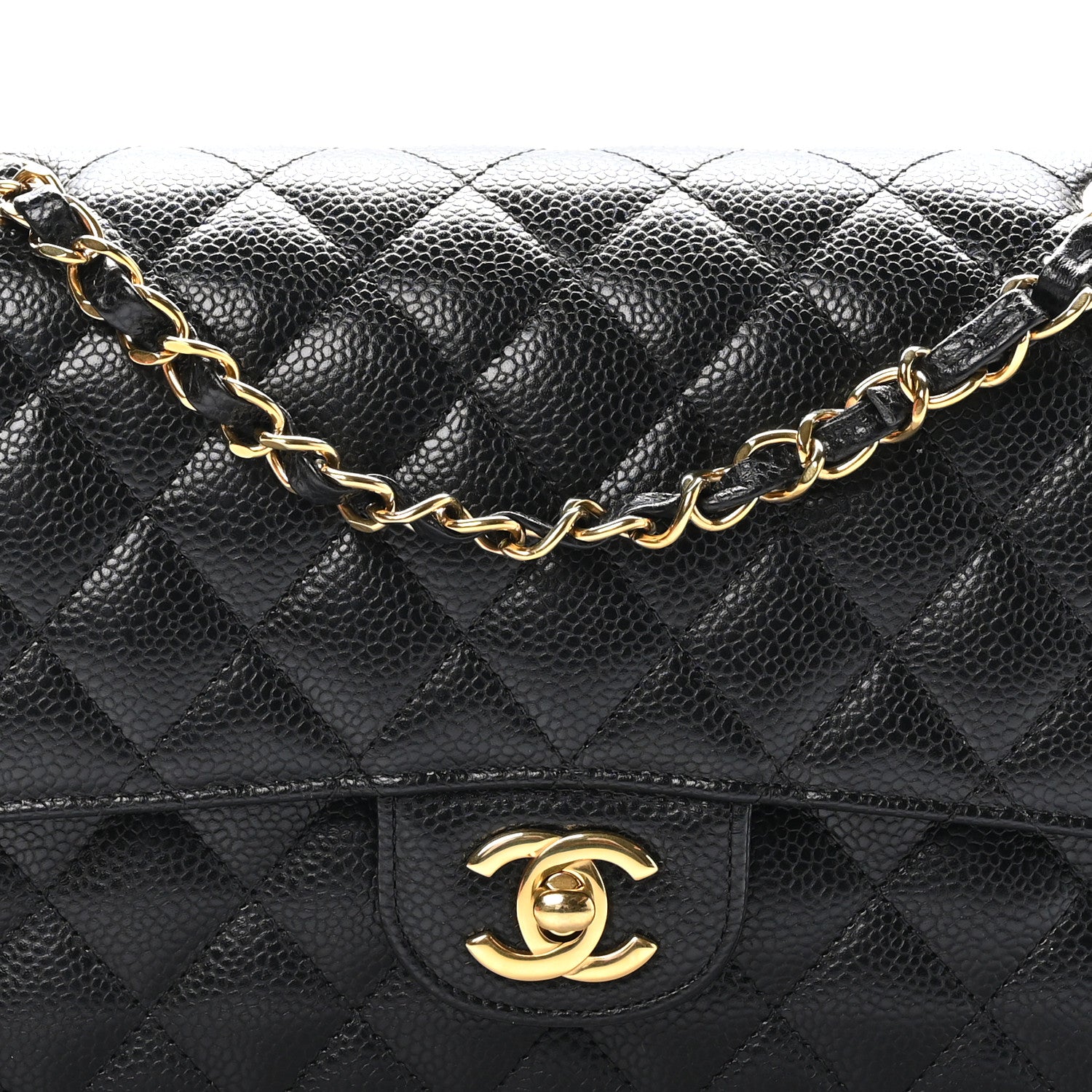 Chanel Caviar Quilted Medium Double Flap Black 8 of 11