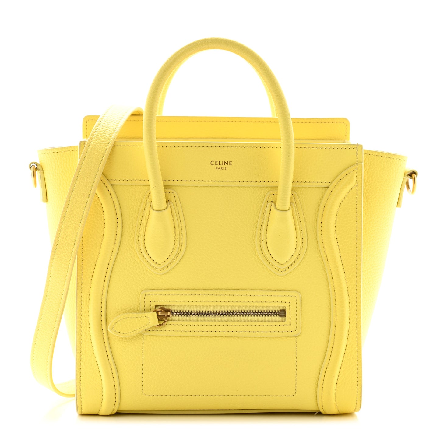 Drummed Calfskin Nano Luggage Acacia