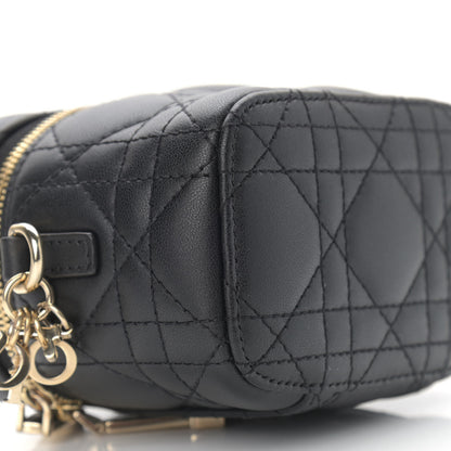 Christian Dior Lambskin Cannage Micro Lady Dior Vanity Case Black 7 of 9