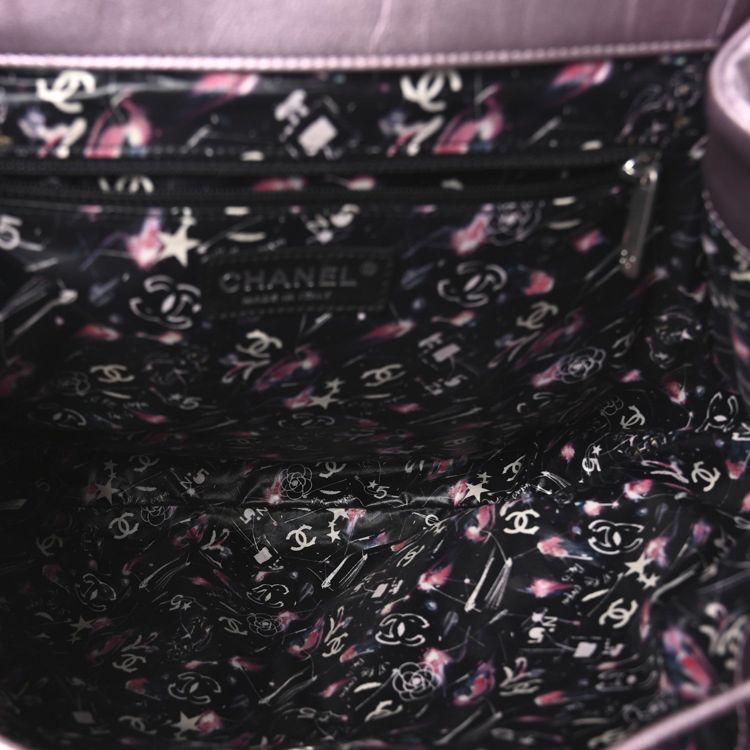 Chanel Iridescent Calfskin Quilted Ground Control Backpack Pink