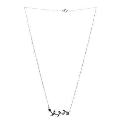 Tiffany Sterling Silver Paloma Picasso Olive Leaf Vine Pendant Necklace 3 of 7