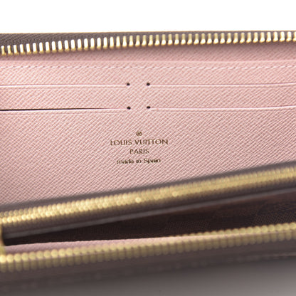 Louis Vuitton Damier Ebene Clemence Wallet Rose Ballerine 11 of 14