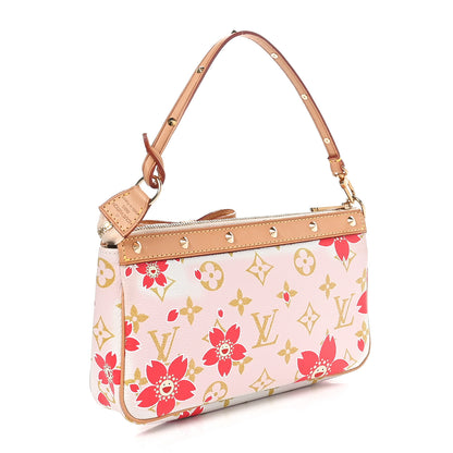 Louis Vuitton Monogram Cherry Blossom Pochette Accessories Red 3 of 10