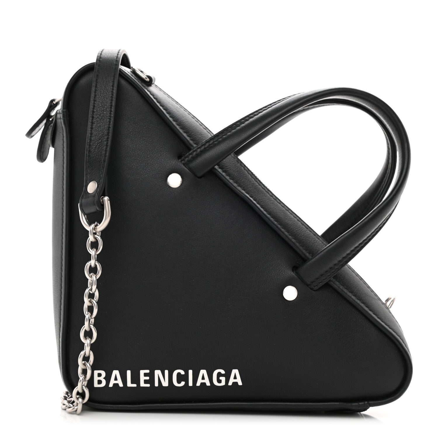 Balenciaga Calfskin XS Triangle Chain Duffle Black 1 of 10