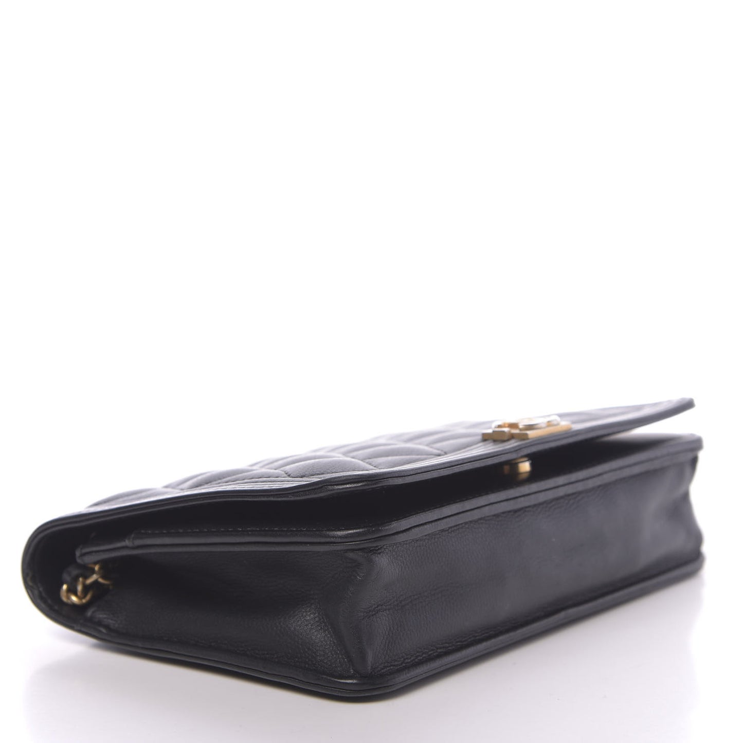 Caviar Quilted Boy Wallet On Chain WOC Black