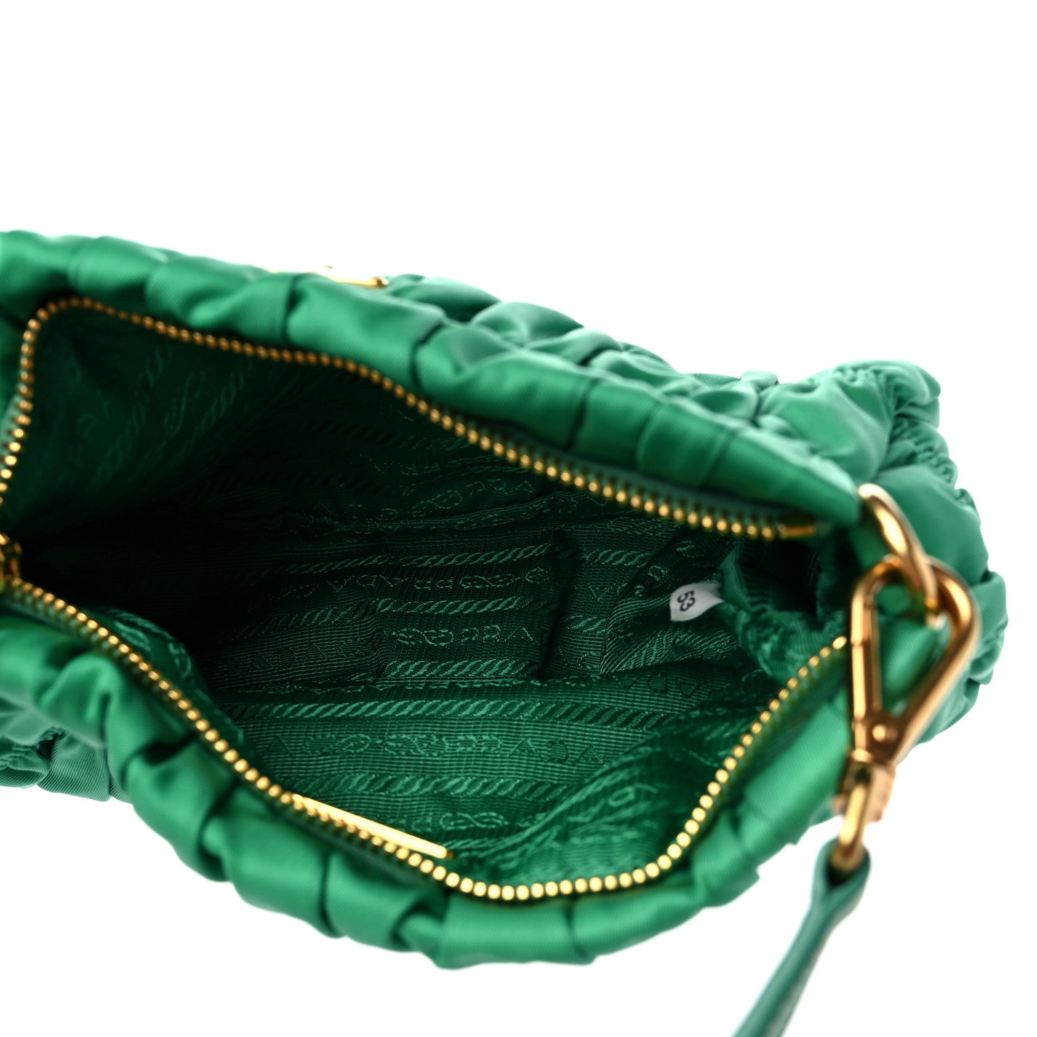 Prada Tessuto Nylon Gaufre Wristlet Mint Green 5 of 9