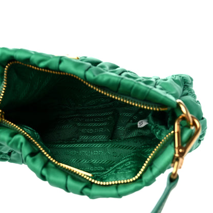 Prada Tessuto Nylon Gaufre Wristlet Mint Green 5 of 9