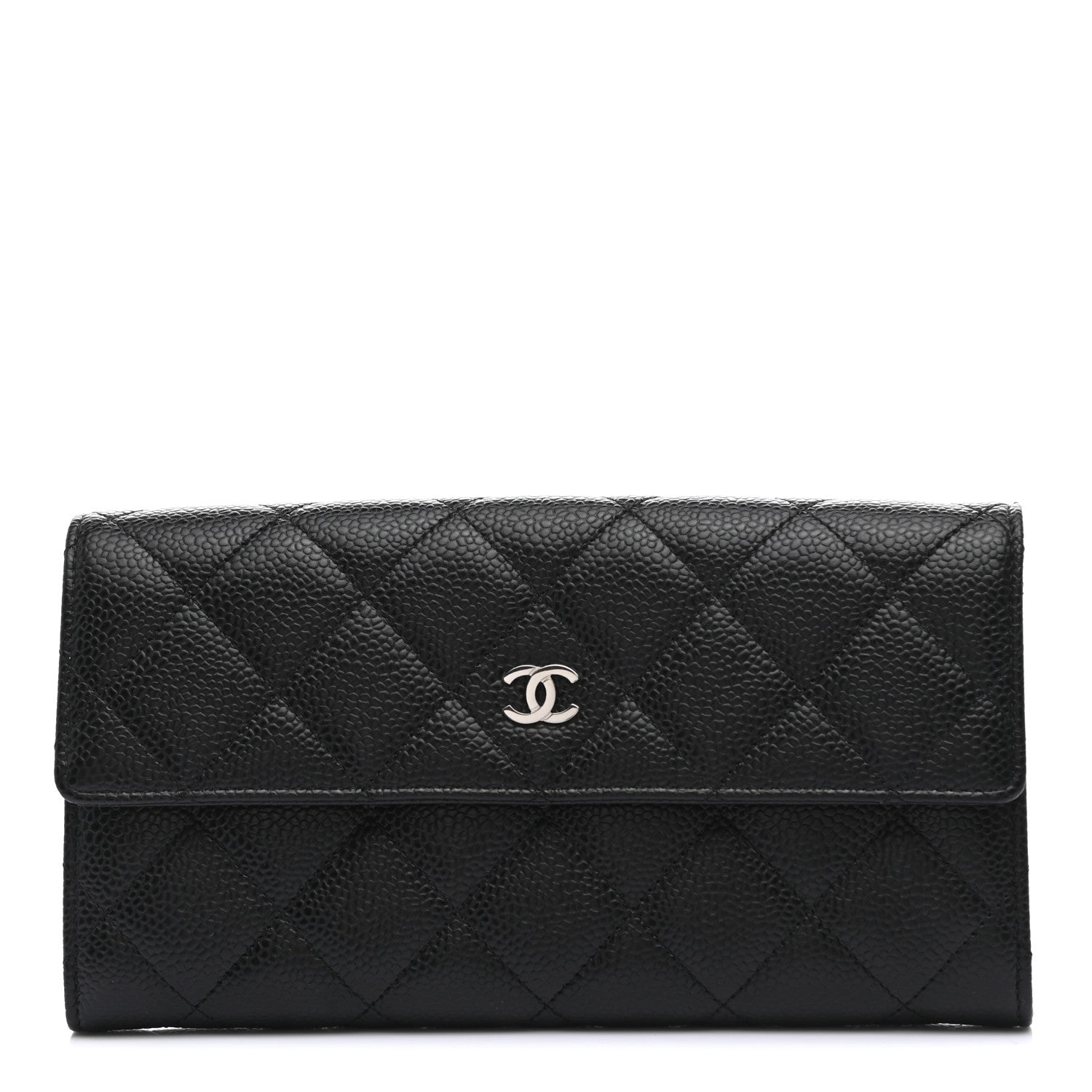 Chanel Caviar Quilted Large Flap Wallet Black 1 of 8