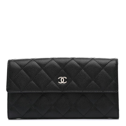 Chanel Caviar Quilted Large Flap Wallet Black 1 of 8