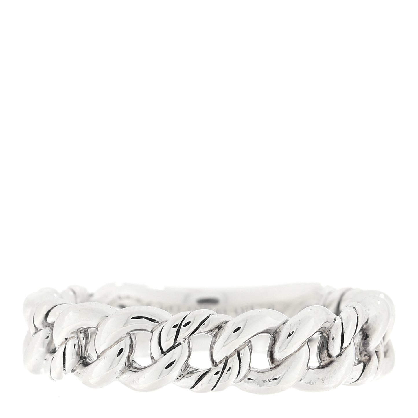 Sterling Silver Narrow Belmont Curb Link Ring 57 8
