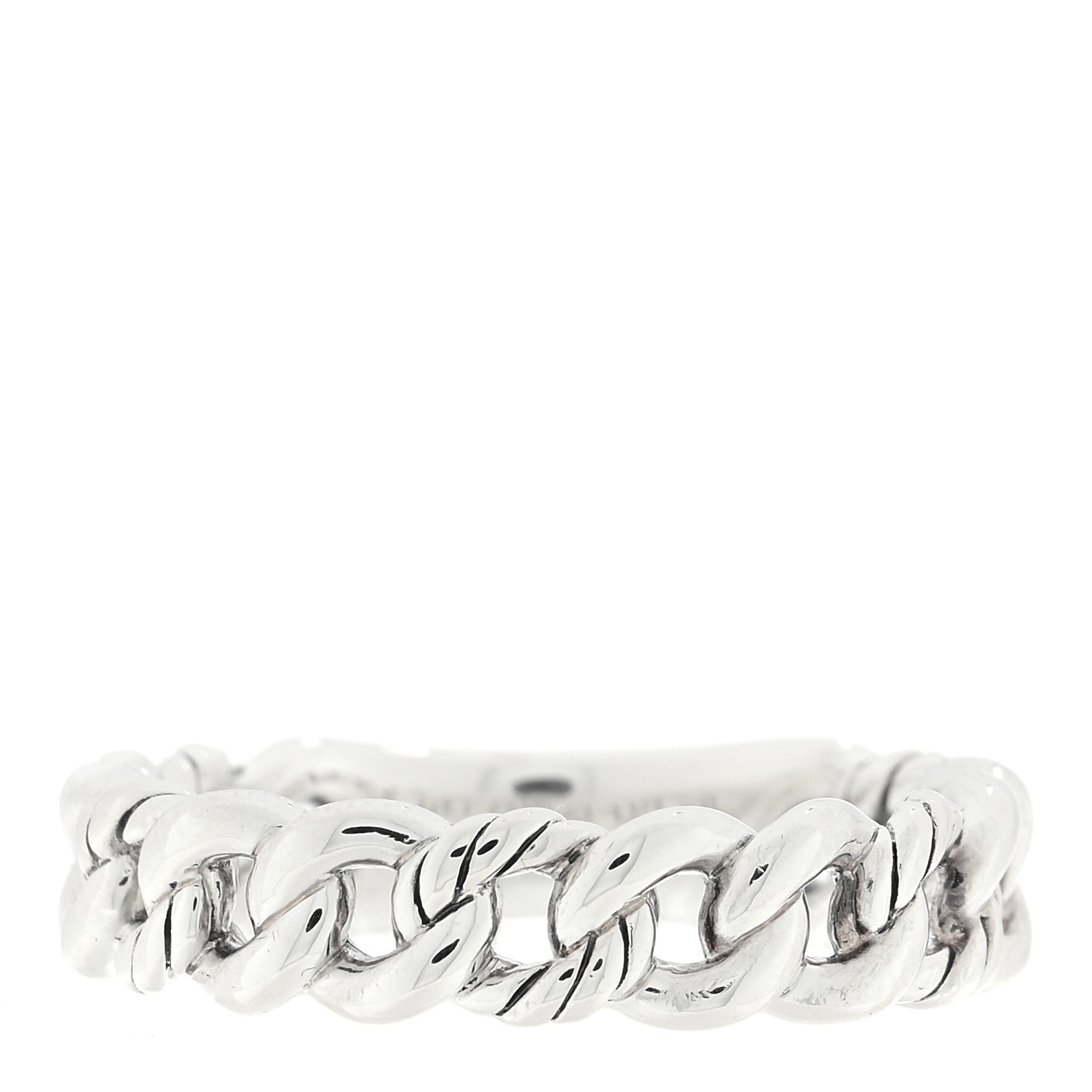David Yurman Sterling Silver Narrow Belmont Curb Link Ring 57 8 3 of 4