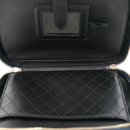 Chanel Caviar Quilted Large CC Filigree Vanity Case Navy Black 5 of 11