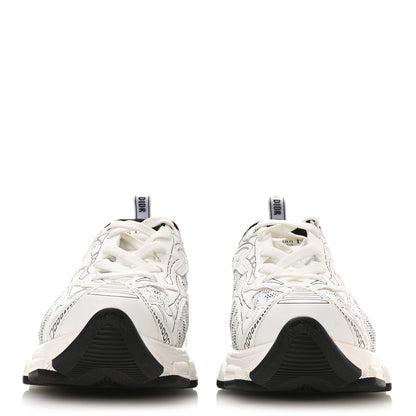 Christian Dior Technical Fabric Mesh Oblique Dior Vibe Sneakers  38 White Black 3 of 9