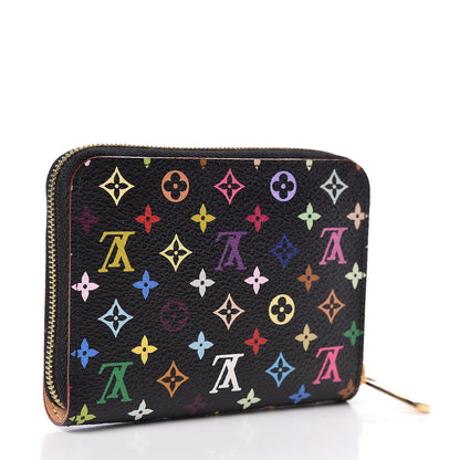 Louis Vuitton Monogram Multicolor Zippy Coin Purse Black 3 of 8