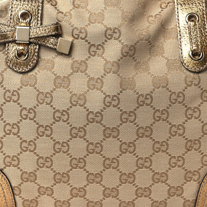Gucci Monogram Medium Princy Tote Gold 8 of 11