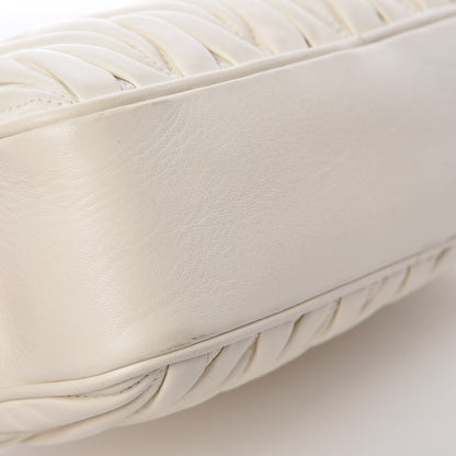 Miu Miu Nappa Matelasse Double Zip Chain Shoulder Bag White 15 of 15