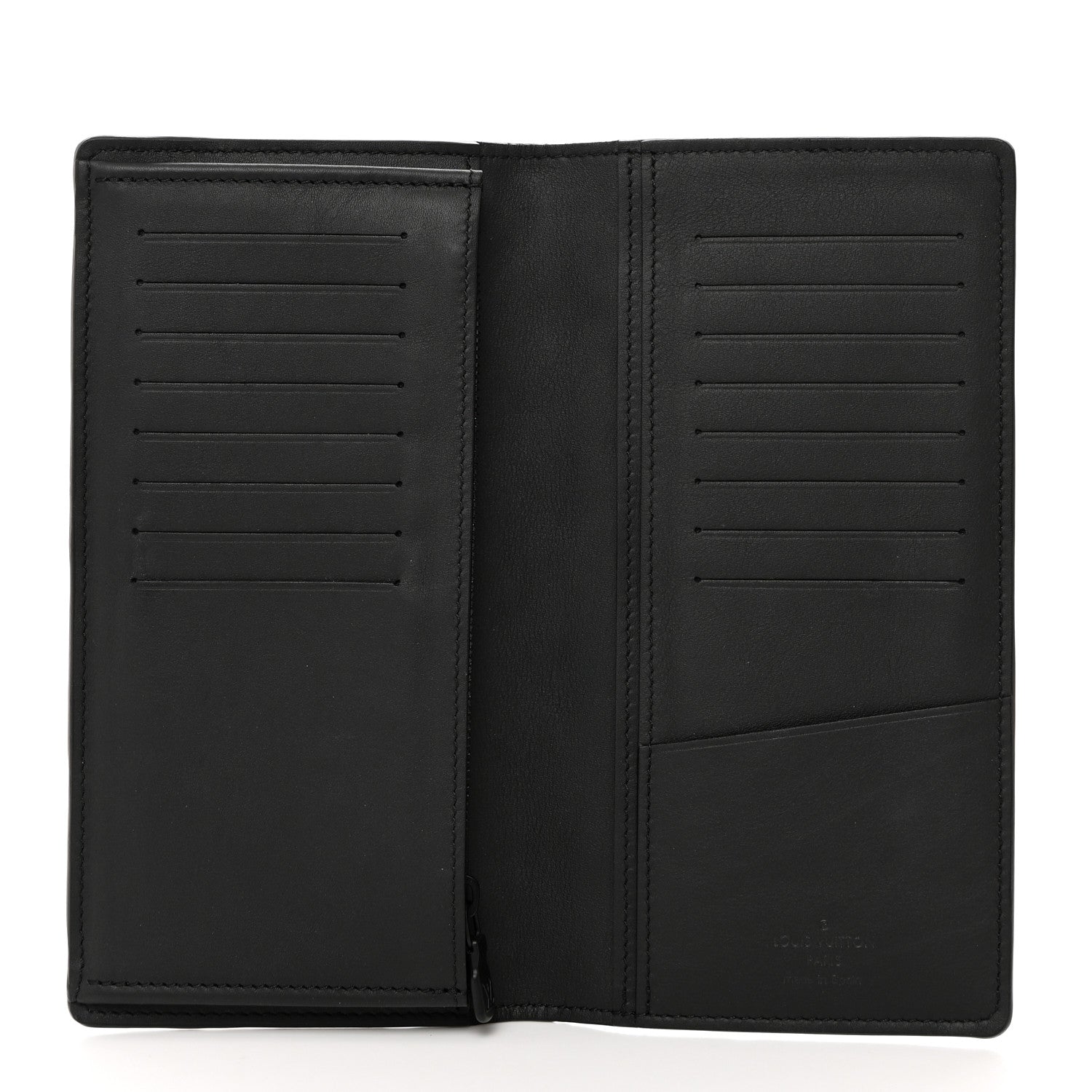 Louis Vuitton Calfskin Monogram Shadow Brazza Wallet Black 5 of 6