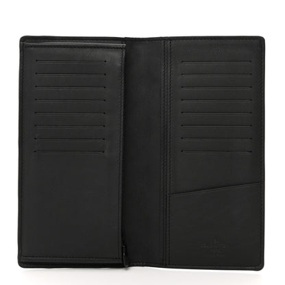 Louis Vuitton Calfskin Monogram Shadow Brazza Wallet Black 5 of 6