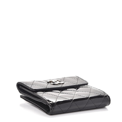 Chanel Patent Quilted Brilliant Compact Wallet Black 4 of 8