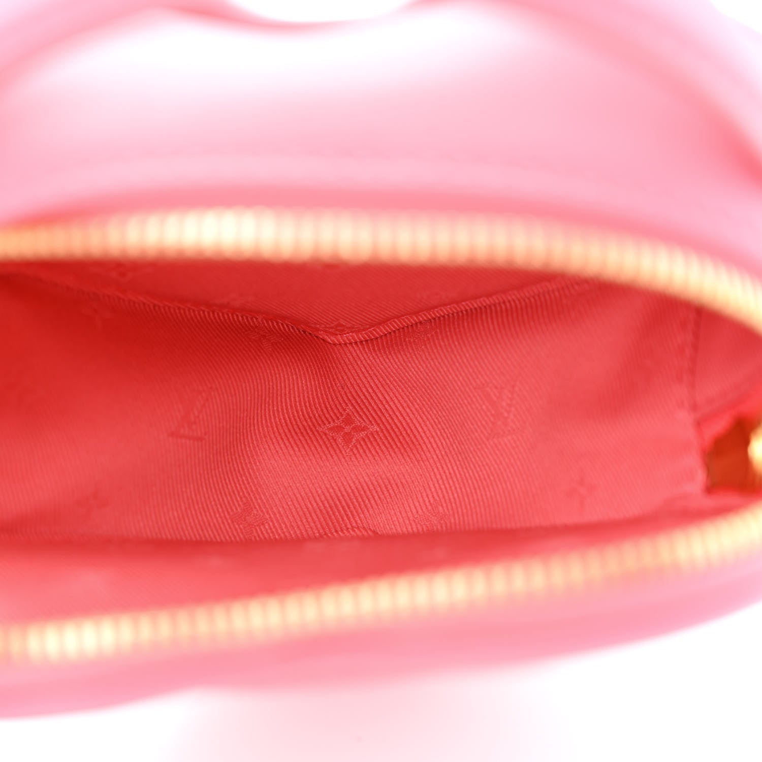 Louis Vuitton Calfskin Embroidered Monogram Pop My Heart Bag Pouch Dragon Fruit Pink 5 of 9
