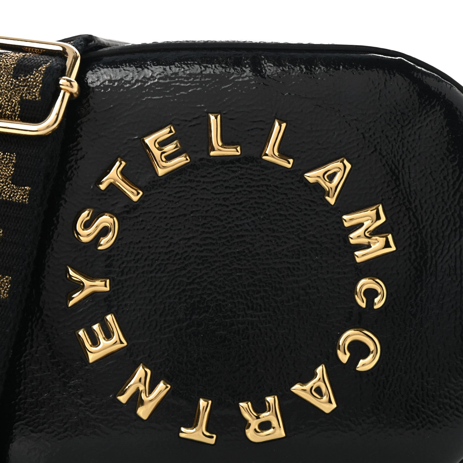 Stella McCartney Patent Alter Nappa Logo Convertible Belt Bag Black 7 of 7