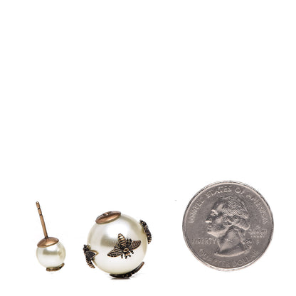 Christian Dior Mise En Dior Tribal Bee Earrings White 2 of 5