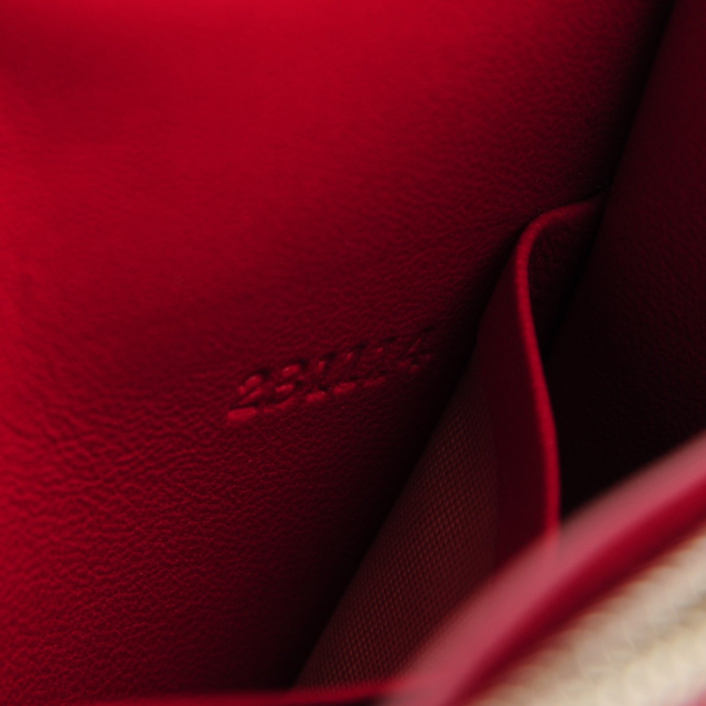 Sugar Goatskin Pandora Chain Wallet Deep Red